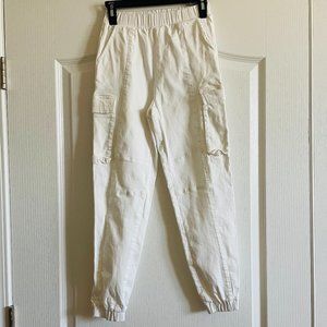 Tiger Mist Womens Retro 90’s Cargo White Denim Pull On Jeans Size XS NWOT